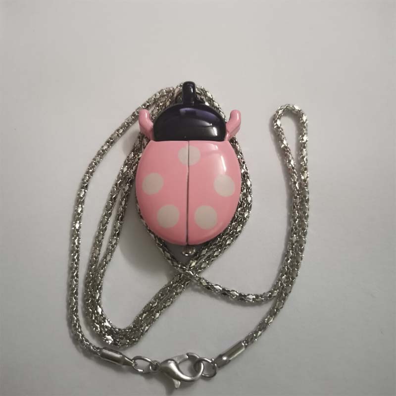 🐞 Marienkäfer-Taschenuhr-Halskette