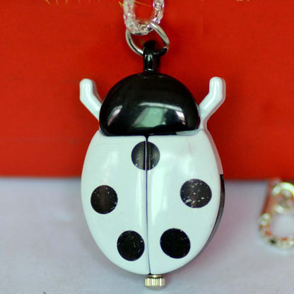 🐞 Marienkäfer-Taschenuhr-Halskette