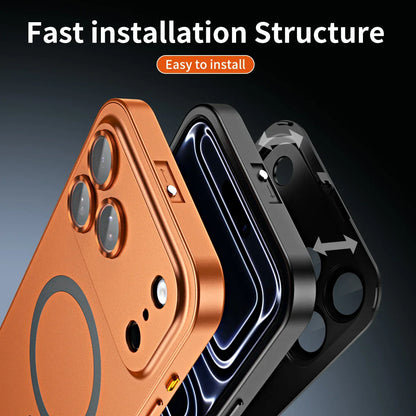 Magnetische Metall-Snap-On-Hülle für iPhone