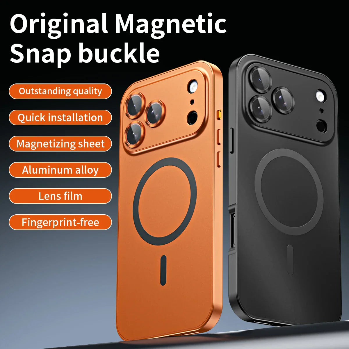 Magnetische Metall-Snap-On-Hülle für iPhone
